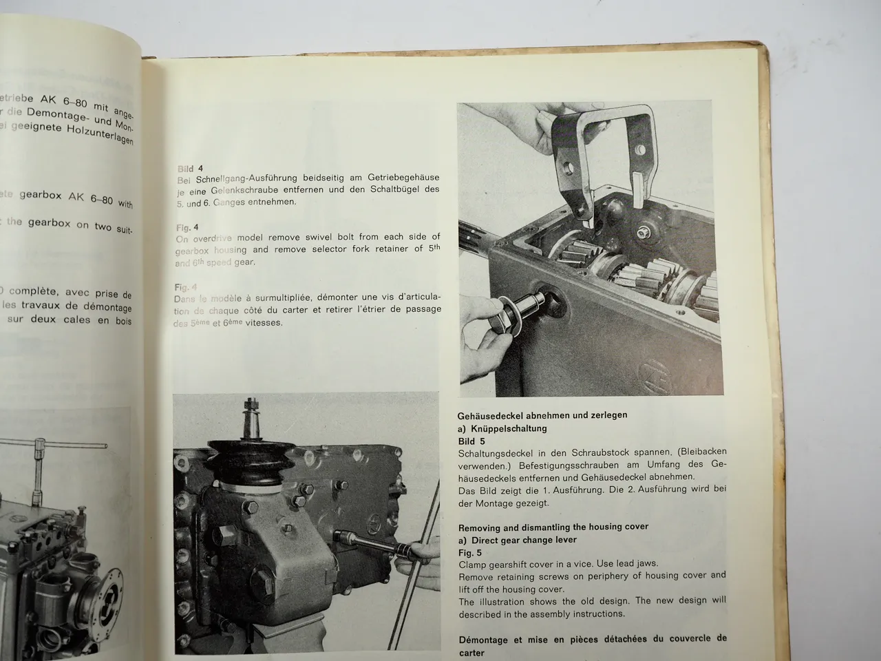 ZF AK6-80 Getriebe Sechsgang Allklauen für LKW Werkstatthandbuch 1966