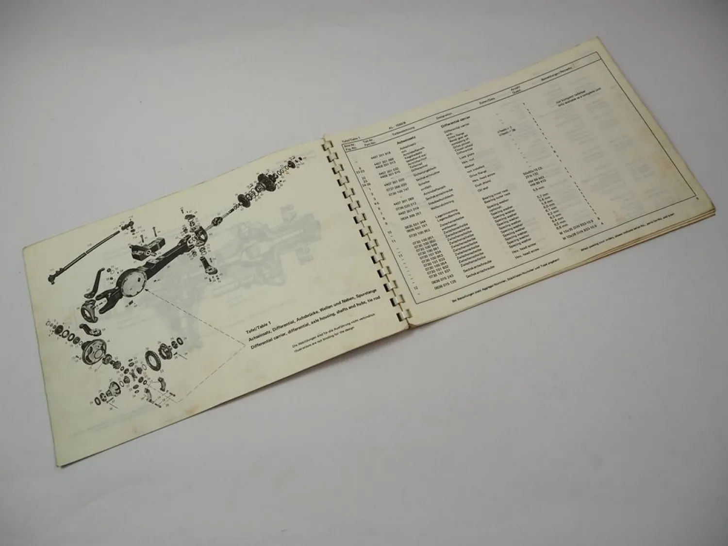 ZF AL-1550/B Lenkachse Steering Axle Ersatzteilliste Deutz Parts List 1976