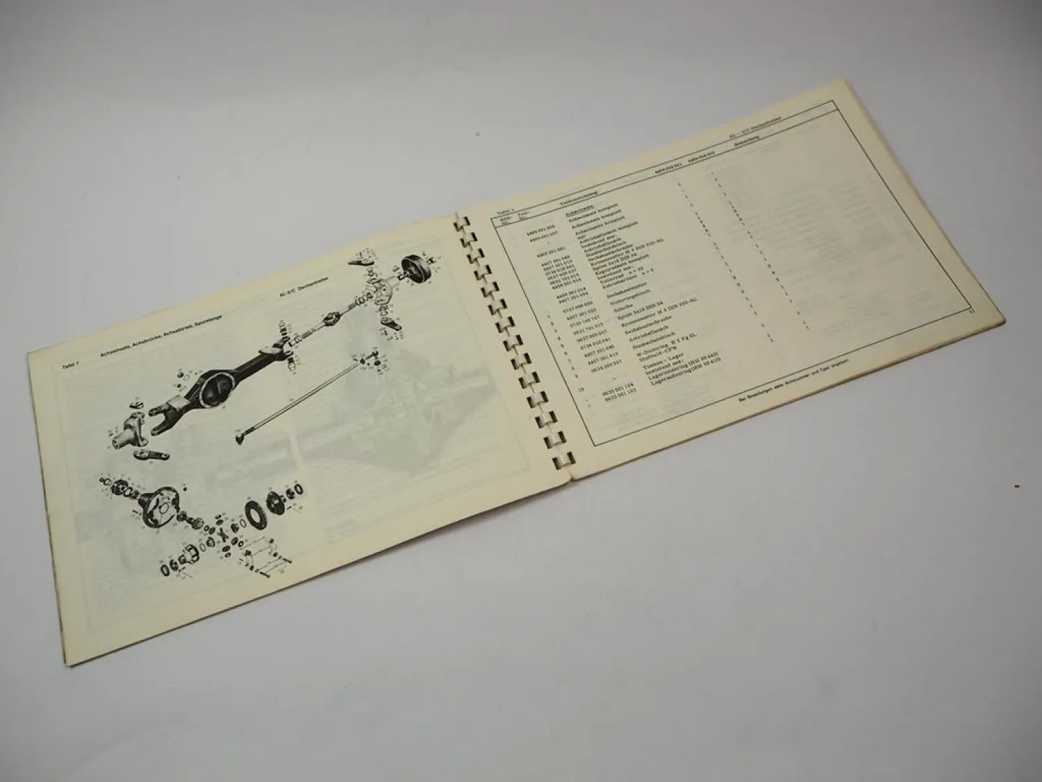 ZF AL-3/C Getriebene Lenkachse Ersatzteilliste Dechentreiter Landtechnik 1969