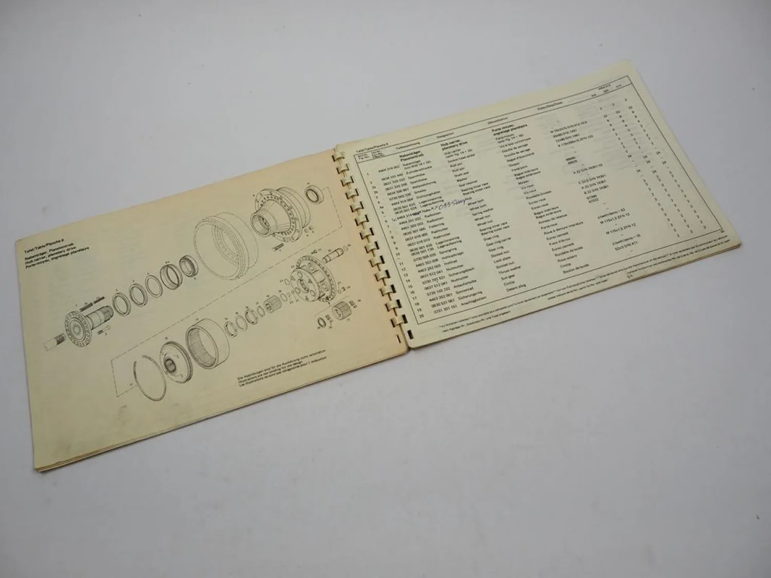 ZF AP-17/R/S Planeten Achse Ersatzteilliste MF Hanomag Frisch Benati Cogema 77