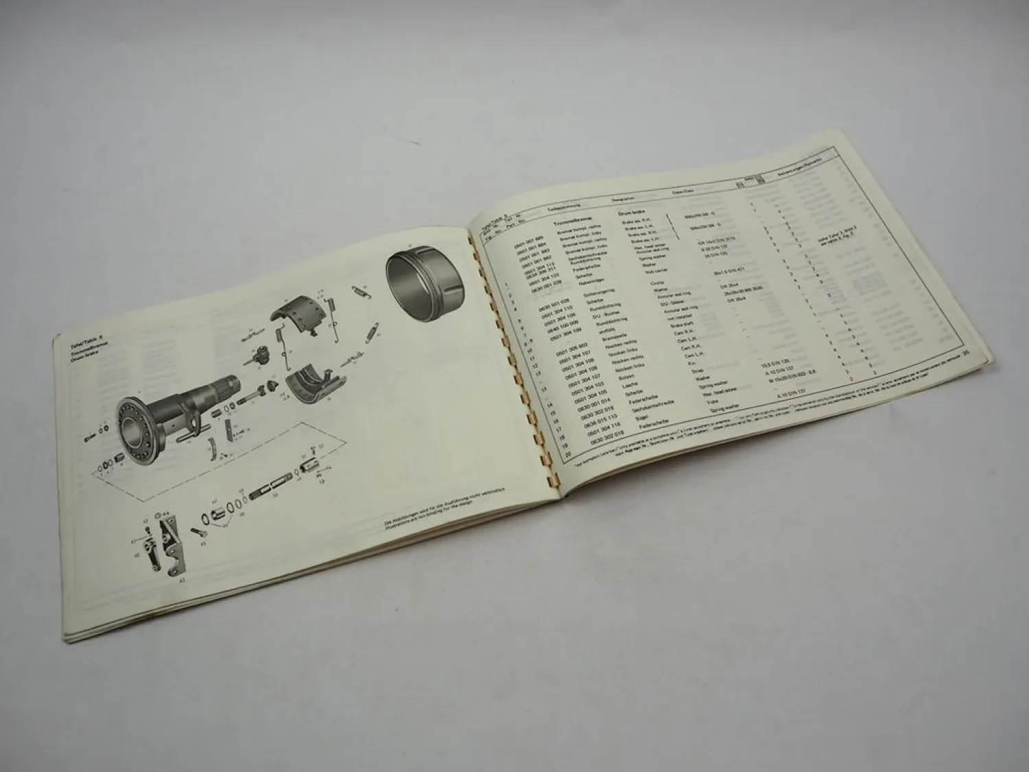 ZF AP-30/TK TKV Starrachse Ersatzteilliste UTB Benati Cogema Parts List 08/1979