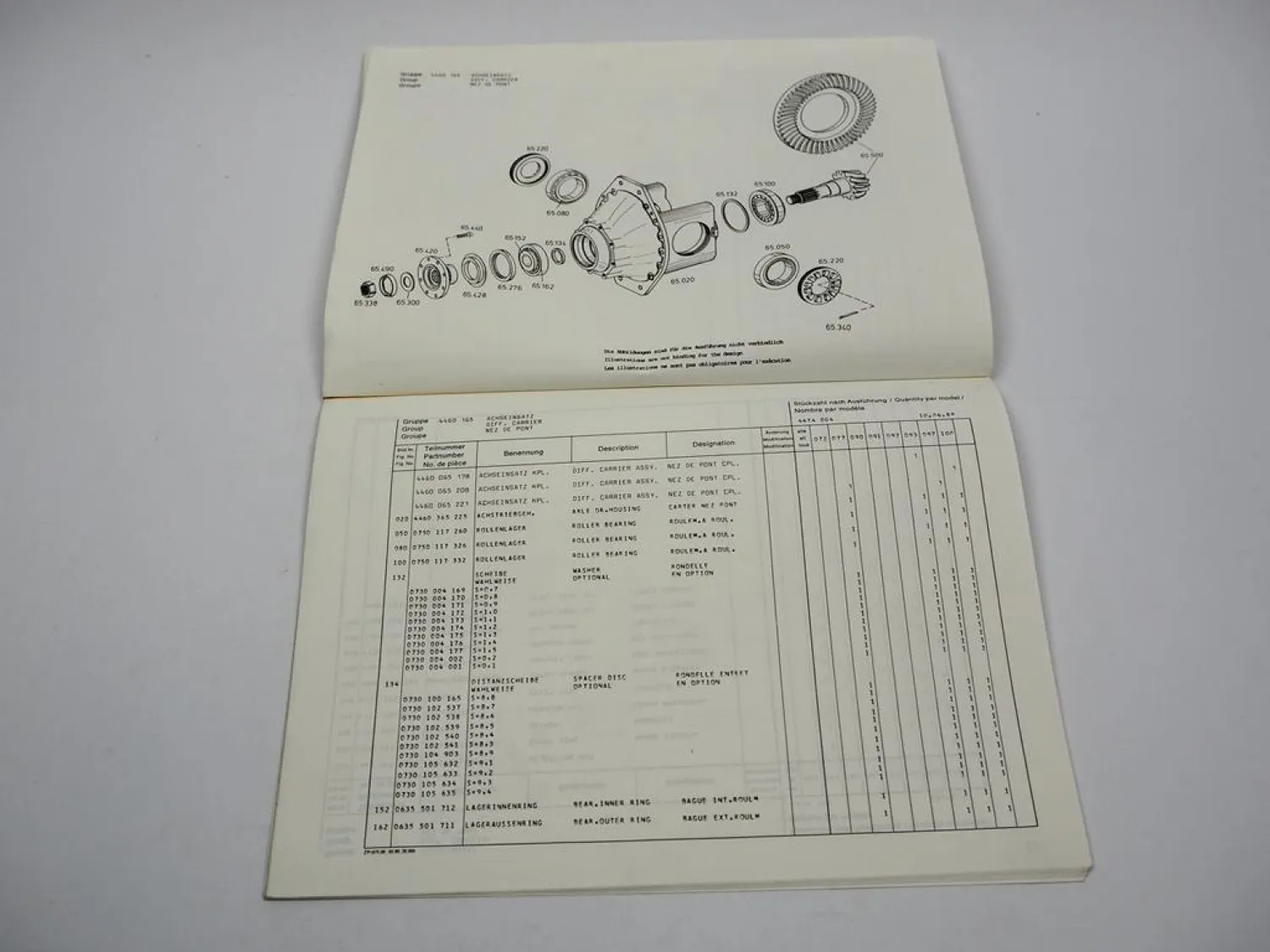 ZF AP-407 Planeten Achse Ersatzteilliste Hanomag Liebherr Parts List 06/88