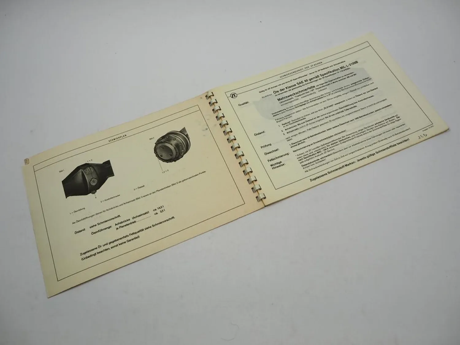 ZF AP-9/H/L Achse Ersatzteilliste Volvo-BM O&K Valmet Oy 14. Oktobar Kokum 1974