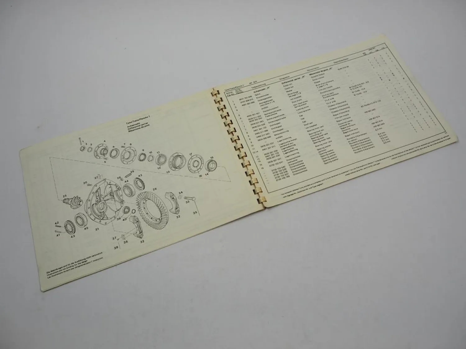 ZF AP-9/H/L/HK Achse Ersatzteilliste IHC O&K Ahlmann Frisch Benati Oestgergs 79