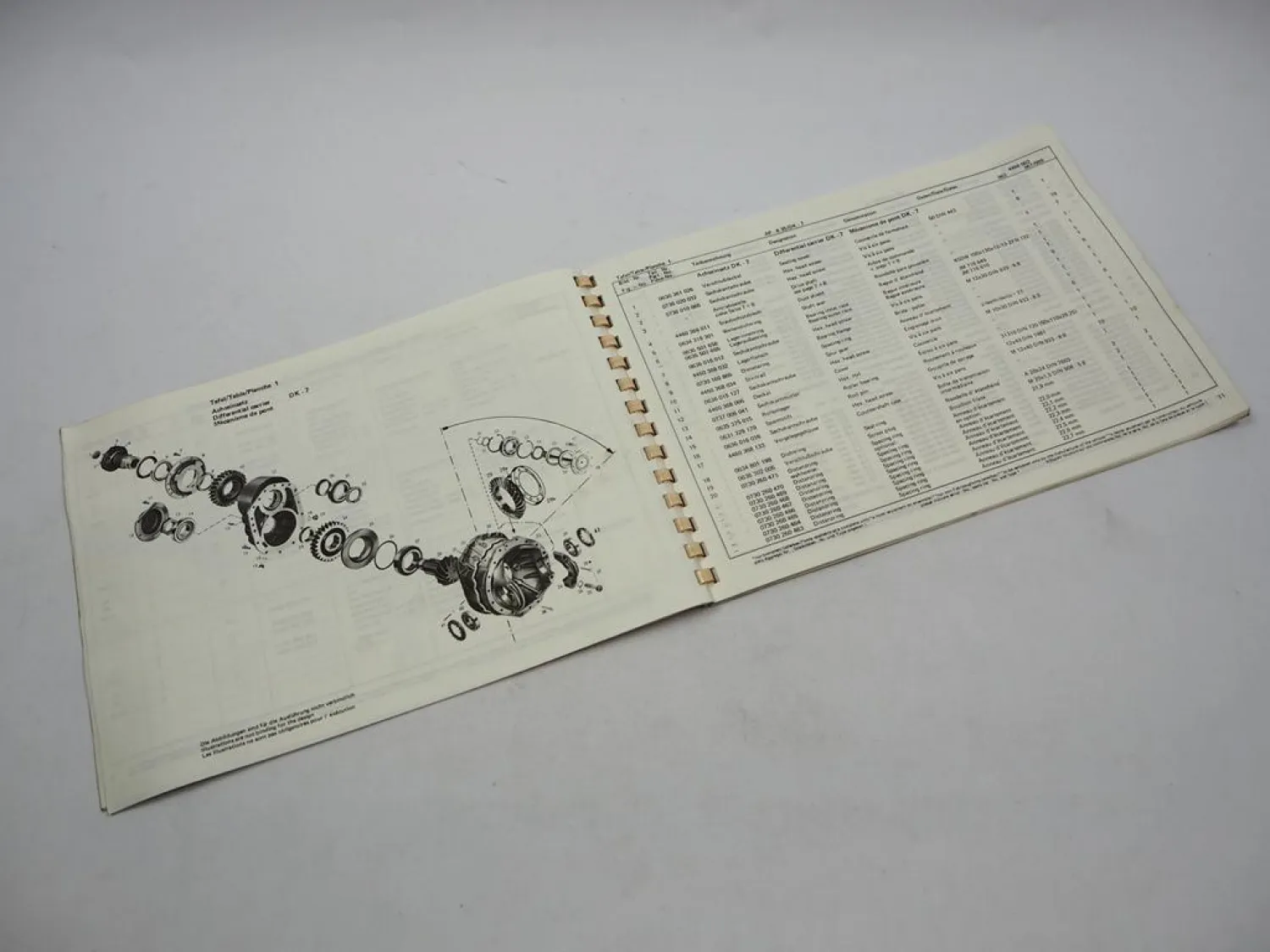 ZF AP-B 35/DK DK-7 Starrachse Ersatzteilliste Harnischfeger Parts List 02/1980