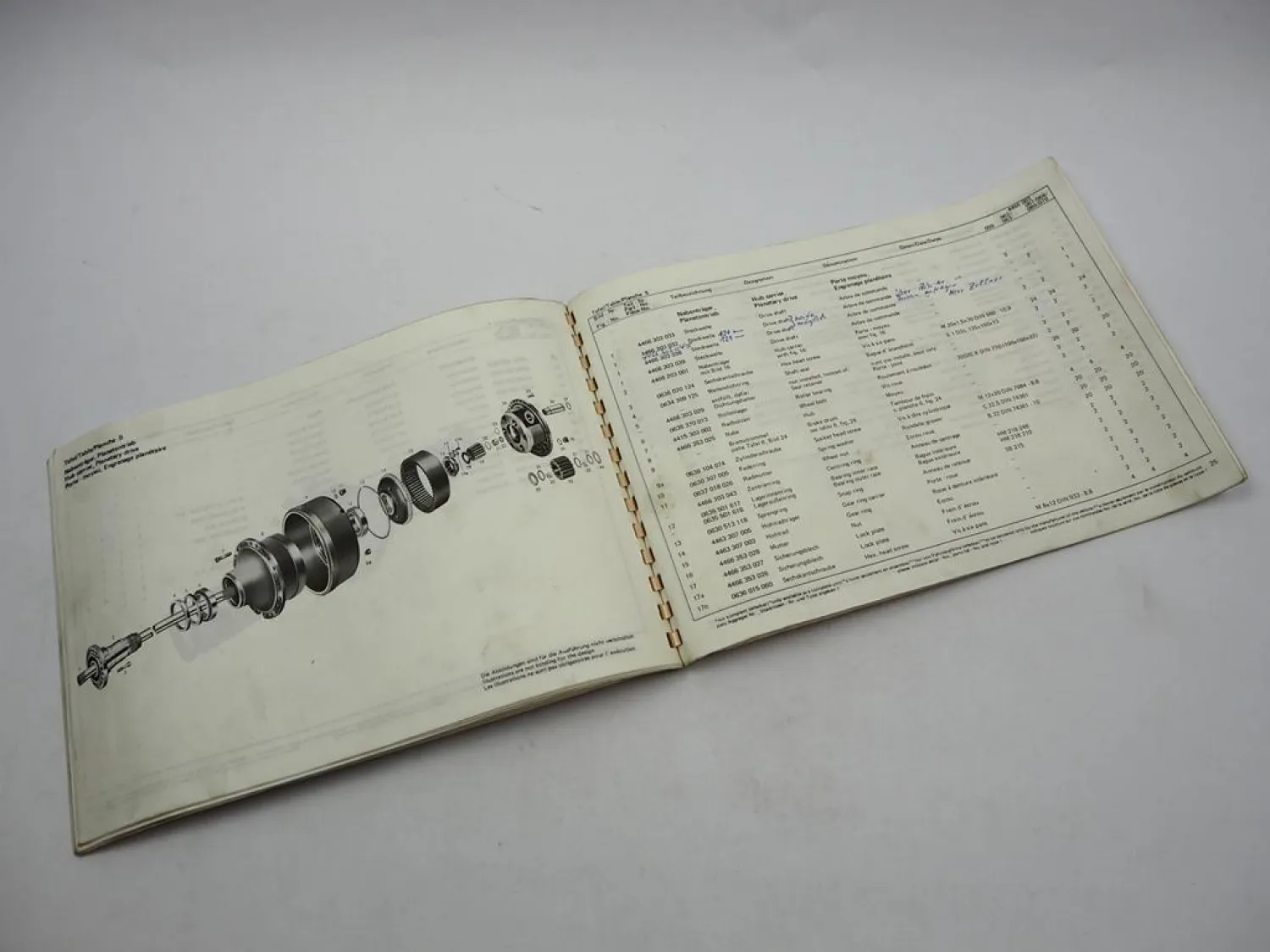 ZF AP-B 35/DK DK-7 Starrachse Ersatzteilliste Harnischfeger Parts List 02/1980