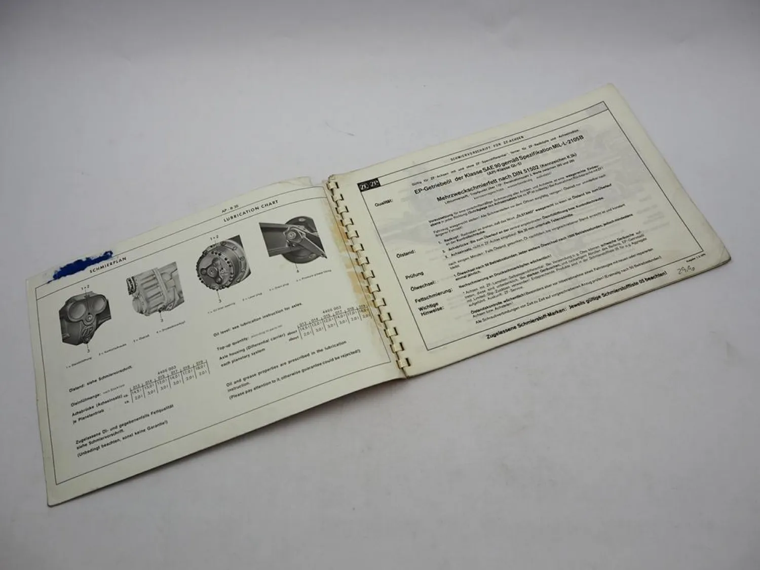 ZF AP-B 35/DK DK-7 Starrachse Ersatzteilliste Liebherr Gottwald Mol Parts List 76