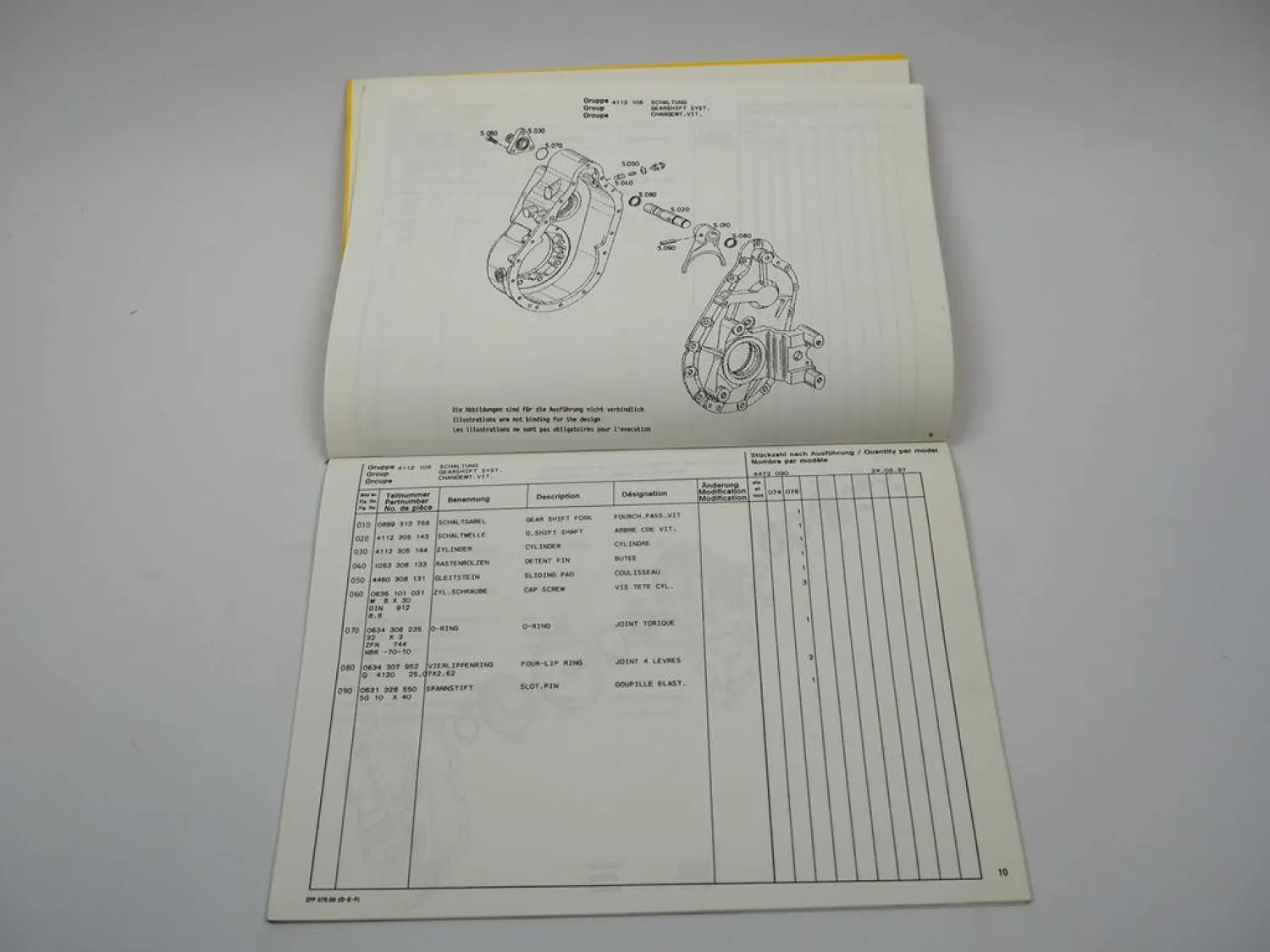 ZF AP-R 725 Planetenachse 2 AVG 65 Getriebe Ersatzteilliste Atlas Parts List 97