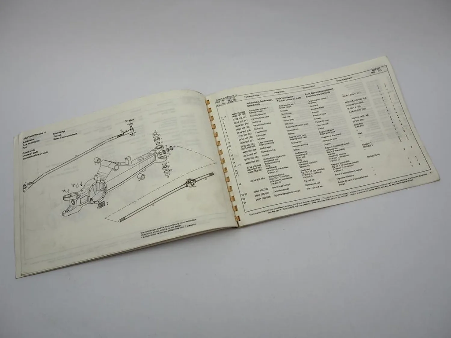 ZF APL-4053/CK Planetenlenkachse Ersatzteilliste Schlüter Fendt Renault 1979
