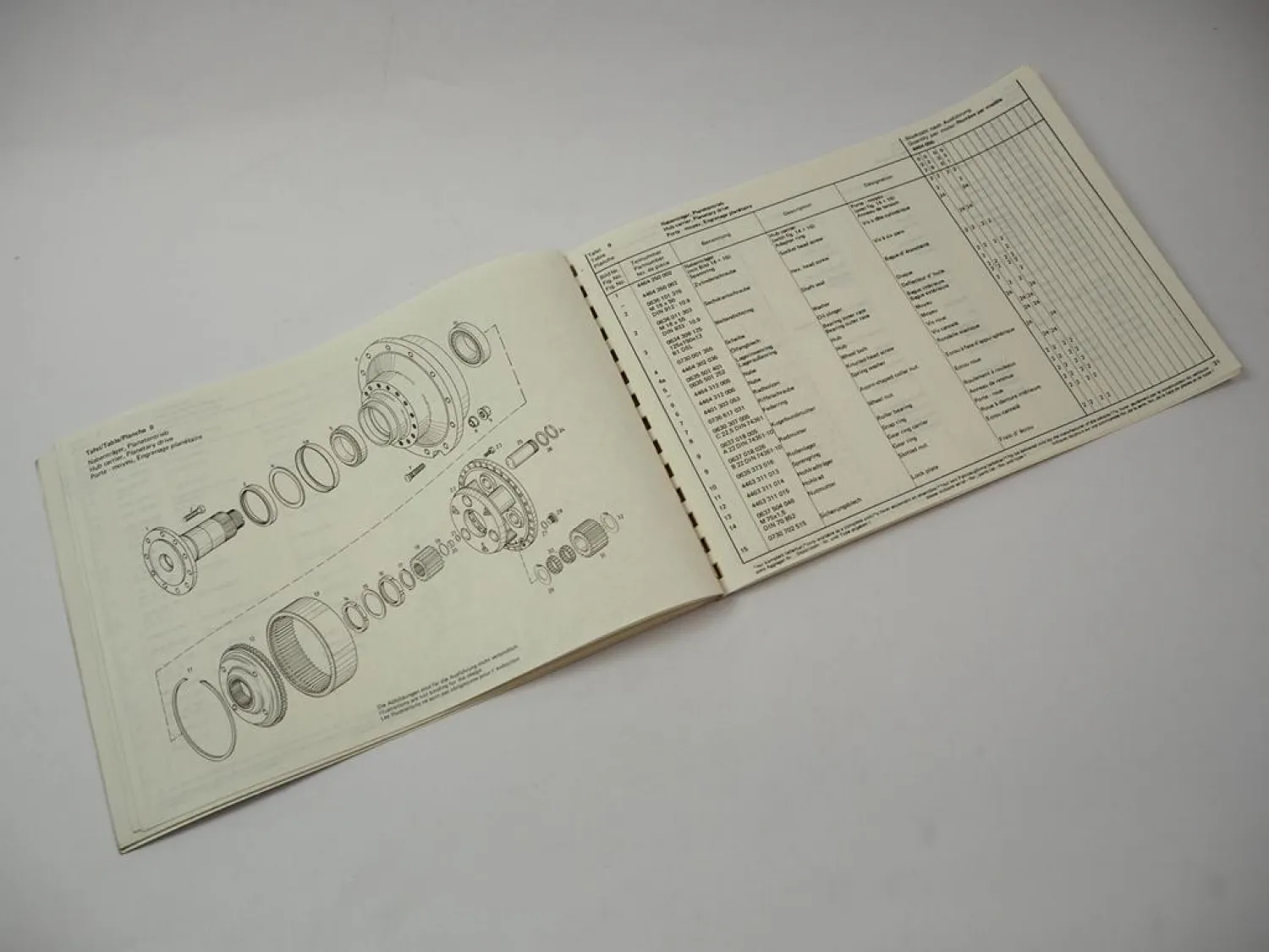 ZF APL-6/H /HK Planetenlenkachse Ersatzteilliste Parts List Frisch Ahlmann 1982