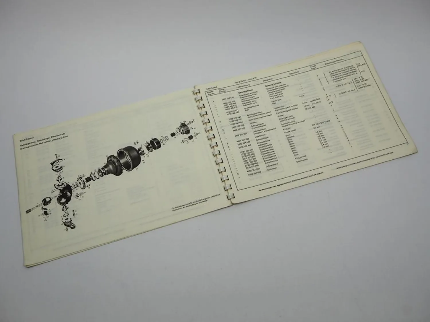 ZF APL-B 25/CK ANL-B 25 Lenkachse Ersatzteilliste Harnischfeger Parts List 1977