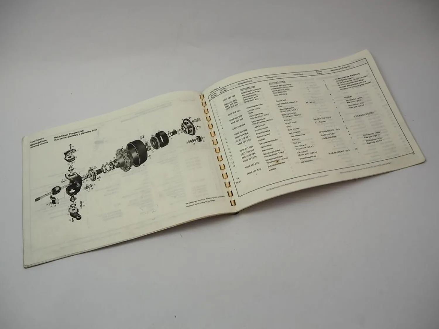ZF APL-B 35/D Planetenlenkachse Ersatzteilliste Parts List Harnischfeger 1976