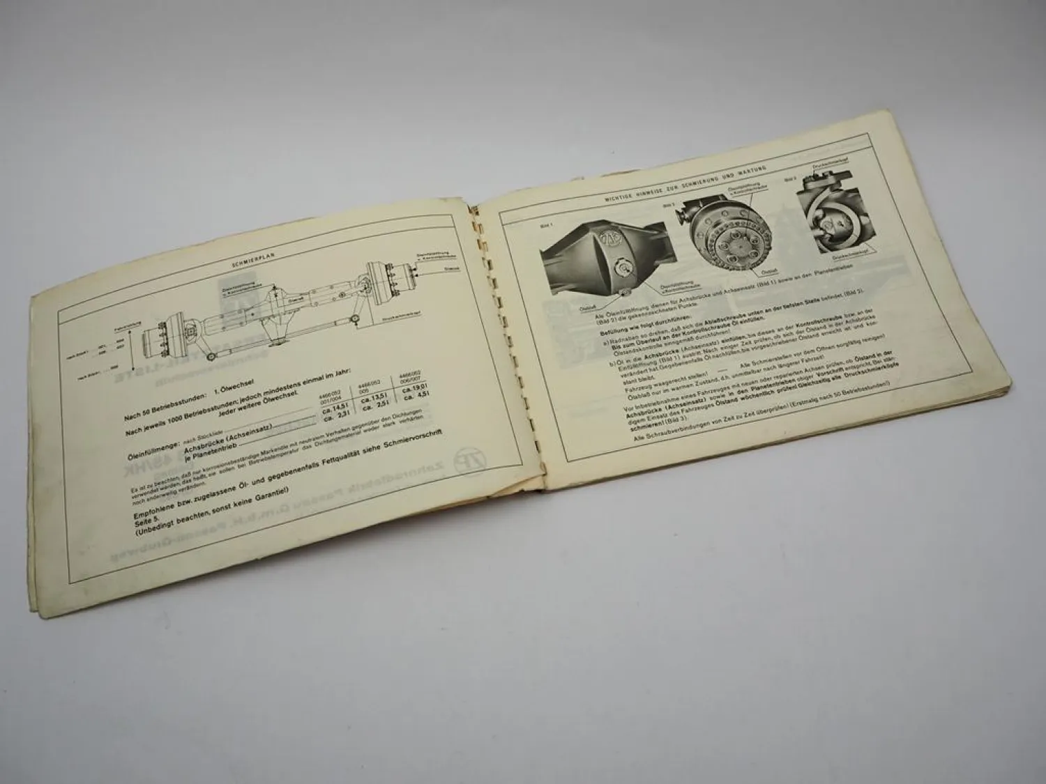 ZF APL-B 45/HK Planetenlenkachse Ersatzteilliste Demag Gottwald Gross 10/1970