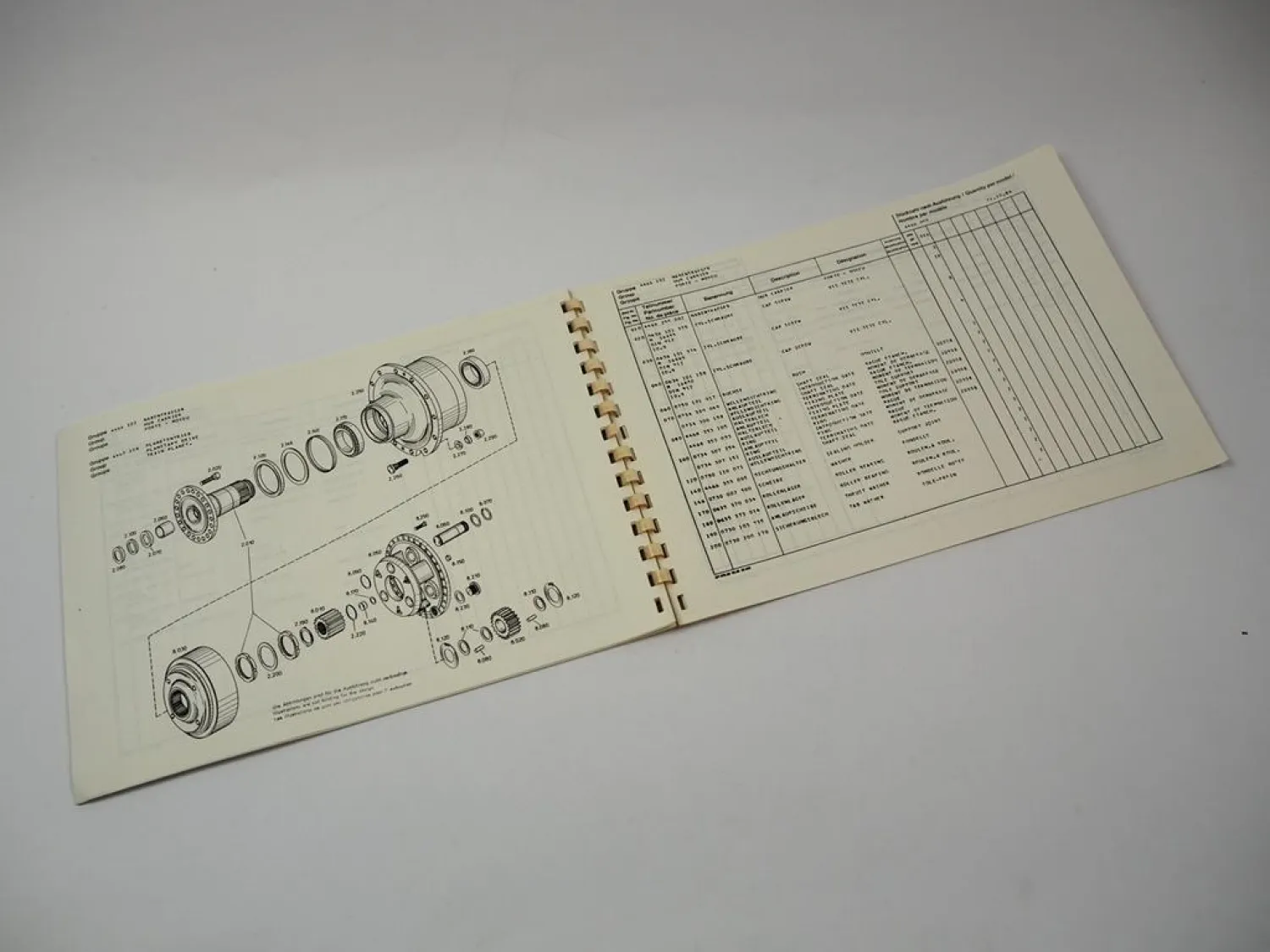 ZF APL-B24/C Planetenlenkachse Ersatzteilliste Eder Baumaschinen Parts List 1986