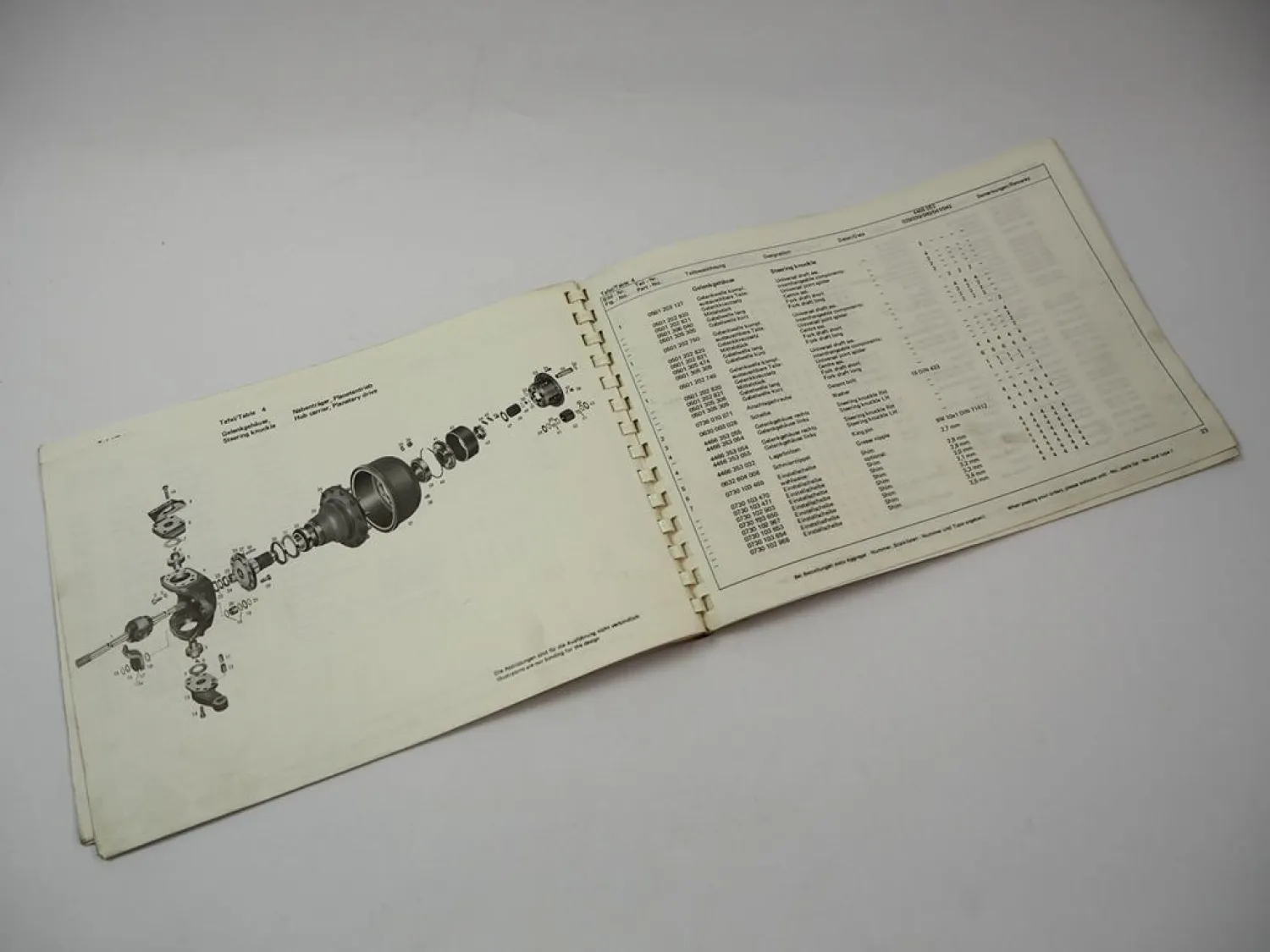 ZF APL-B35 DK DK-7 DKST-2 Lenkachse Ersatzteilliste Liebherr Coles Crane MOL 78