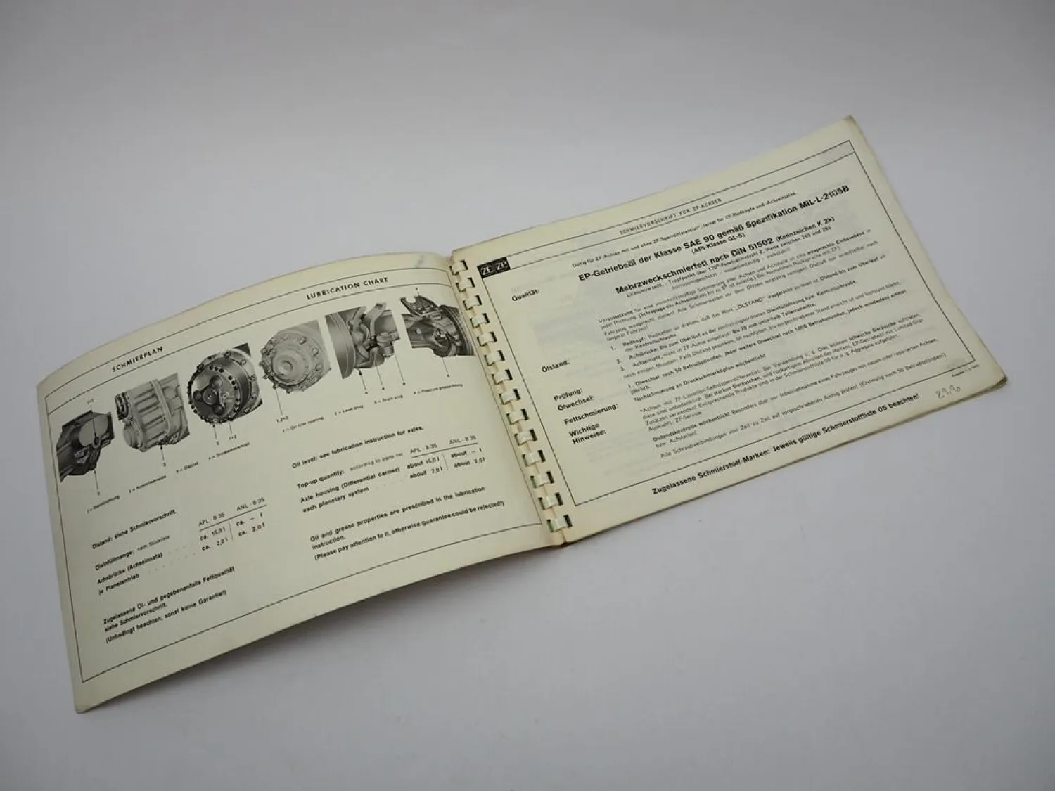 ZF APL-B35/DKST-2 ANL-B35 Lenkachse Ersatzteilliste Harnischfeger Parts List 78