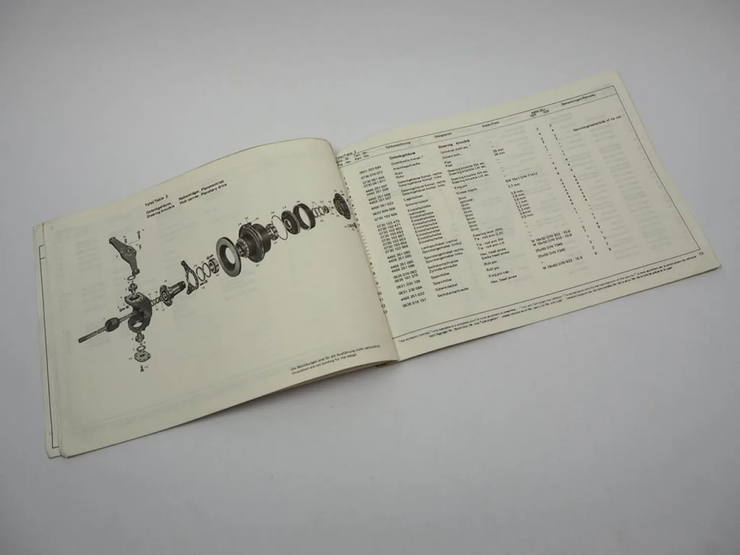 ZF APL-R 25/CK Planetenlenkachse Ersatzteilliste Harnischfeger Parts List 1978