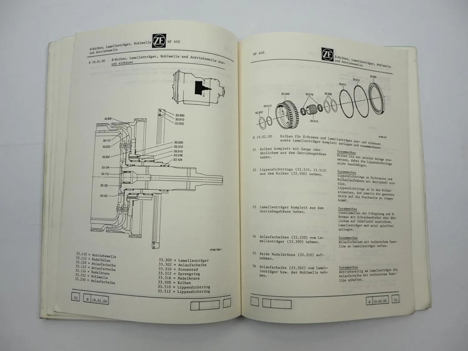 ZF Ecomat Getriebe HP600 mit 5 und 6 Gang Werkstatthandbuch Reparaturanleitung
