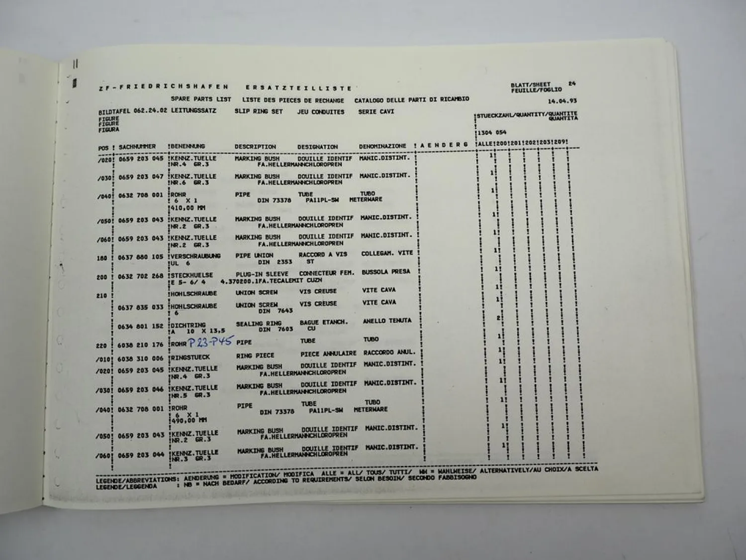 ZF Ecomid 8 S 180 Getriebe Ersatzteilliste Kässbohrer Reisebus Parts List 4/1993