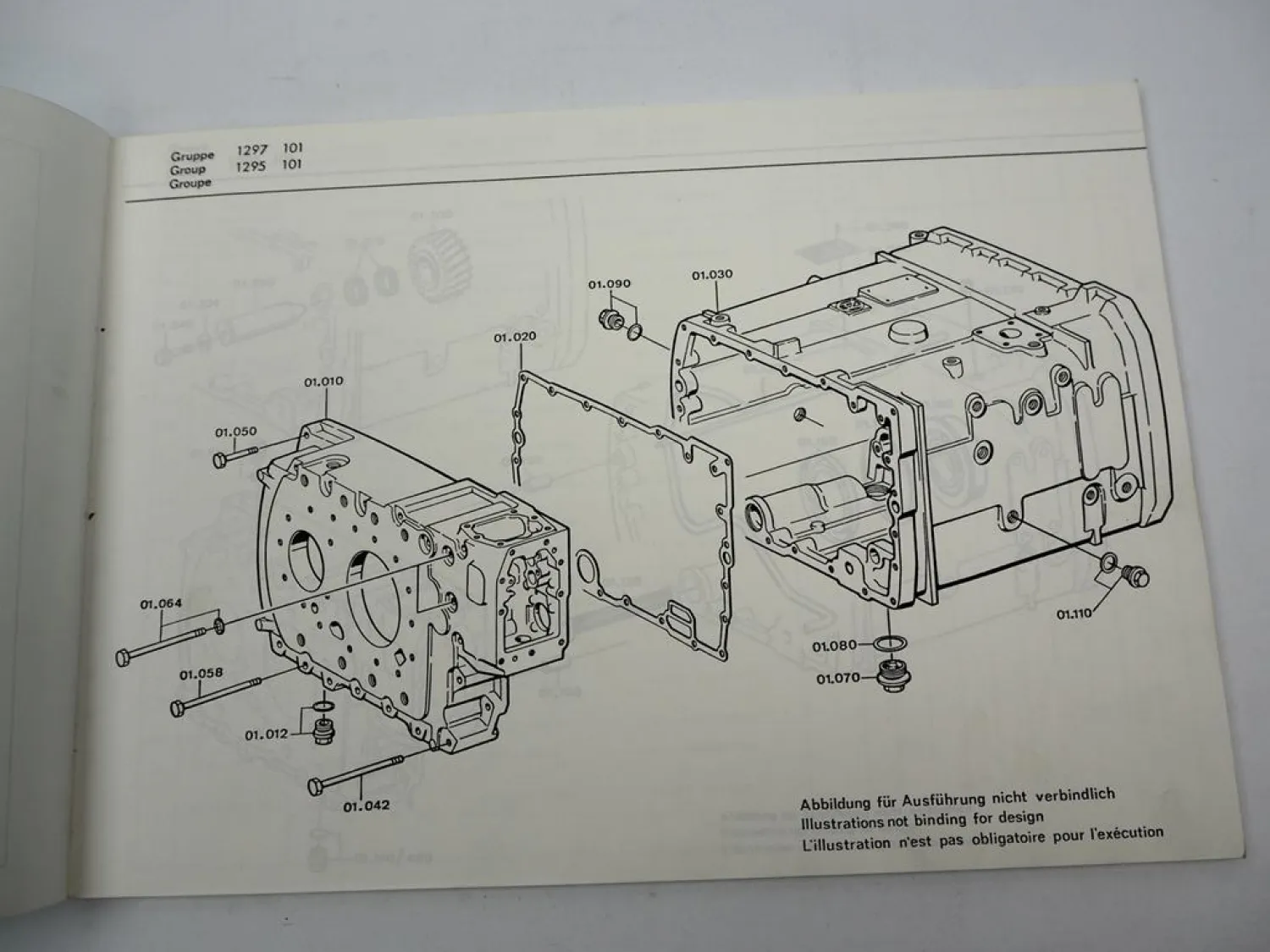 ZF Ecosplit 16 S 130 Getriebe Ersatzteilliste Daimler Benz Spare Parts List 9/88