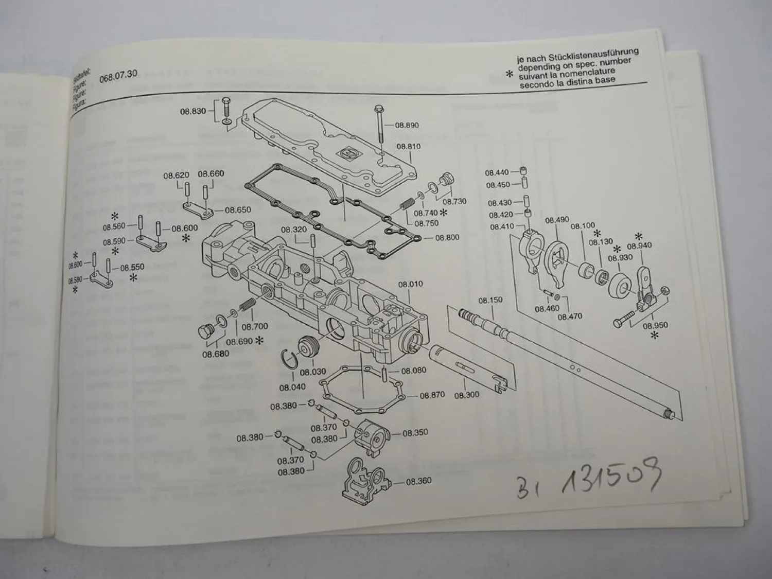 ZF Ecosplit 16 S 151 IT Getriebe Ersatzteilliste MAN LKW F2000 Parts List 11/98