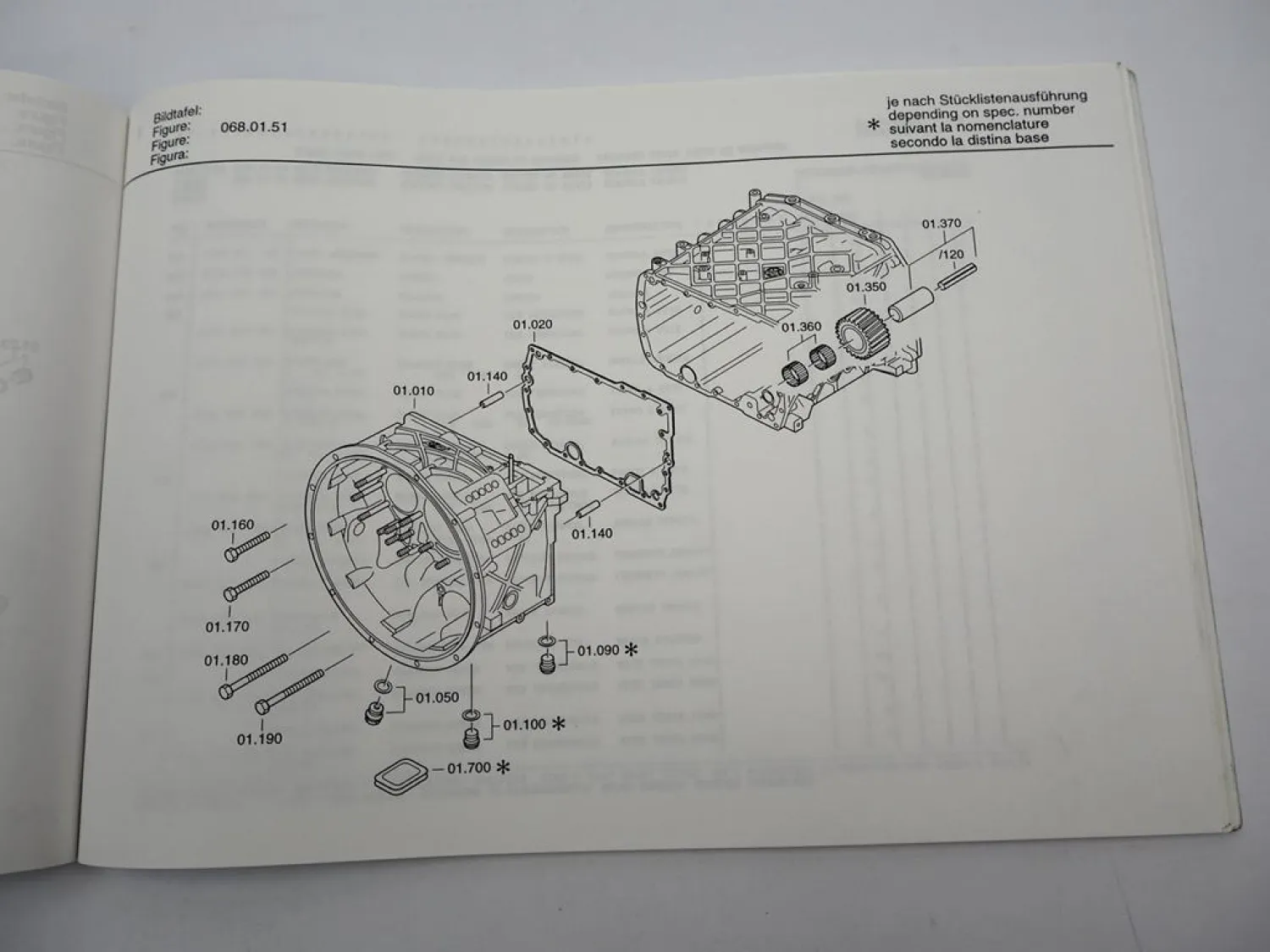 ZF Ecosplit 16 S 221 Getriebe Ersatzteilliste Mannesmann-Demag Parts List 6/1995