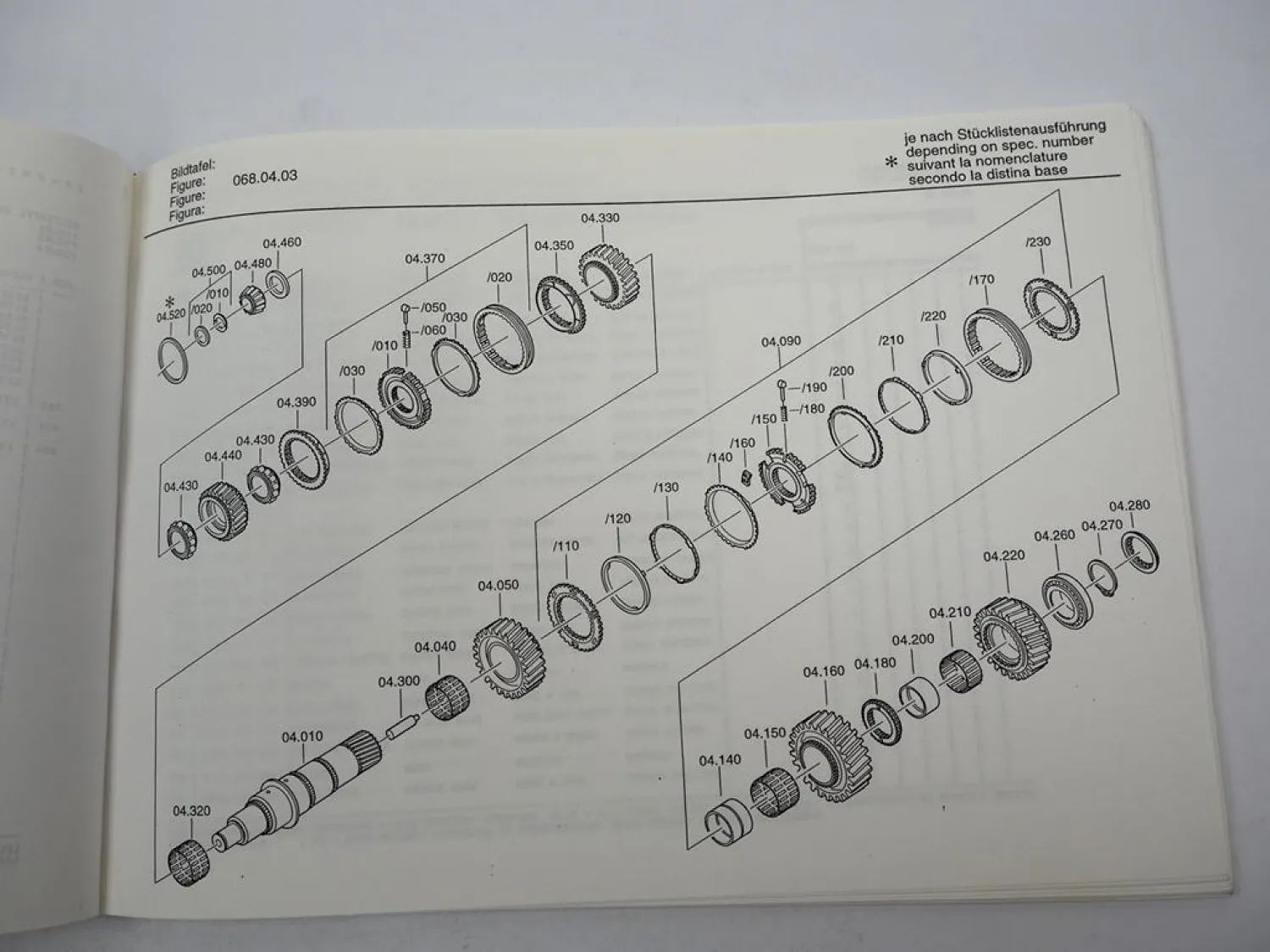 ZF Ecosplit 16S 151 + NMV Getriebe Ersatzteilliste MAN LKW 16.362F Parts List 96