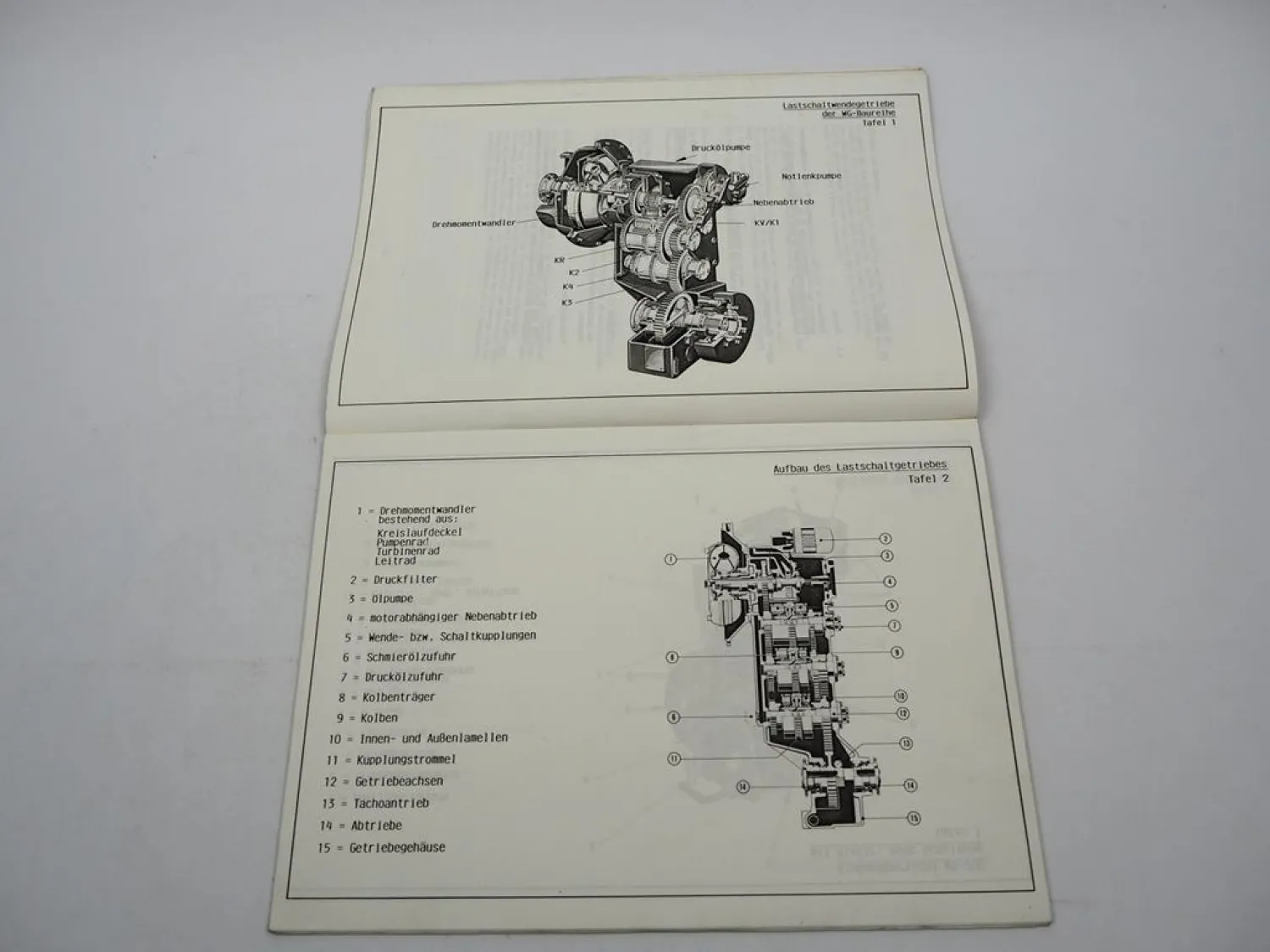 ZF Hydromedia Wendegetriebe 3 4 & 6 WG -200 HN-500 Bedienungsanleitung Krupp 90