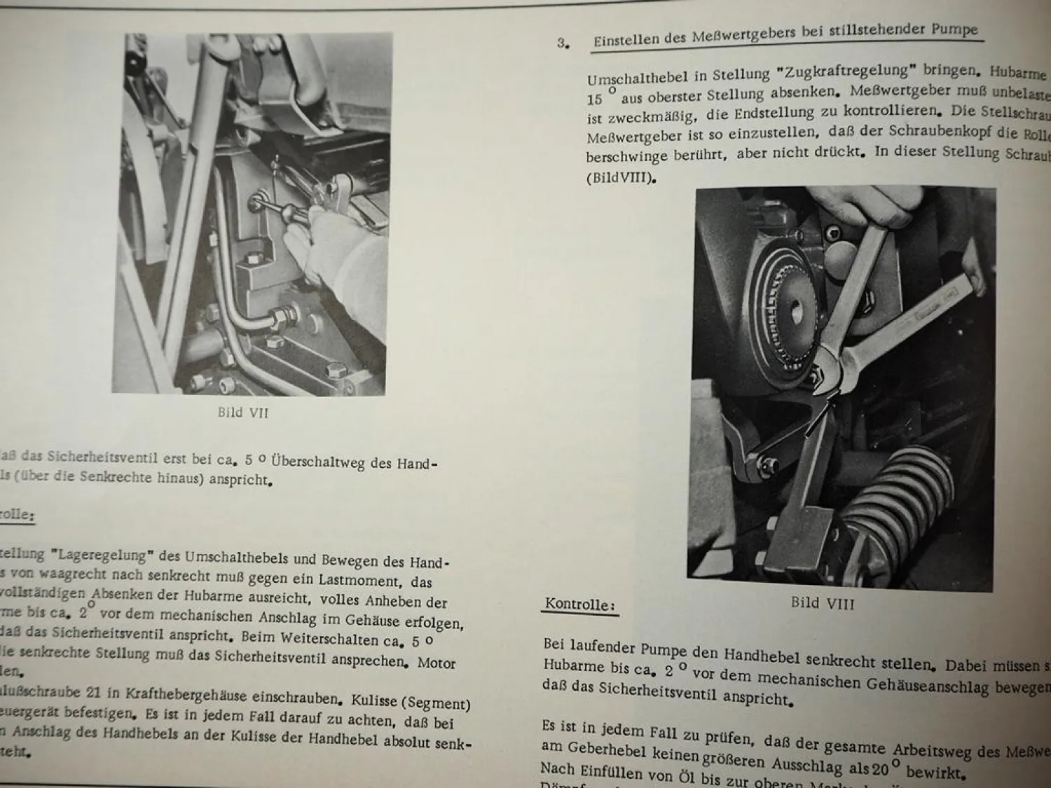ZF KR-21 Regelkraftheber Bedienung Wartung Ersatzteilliste für Deutz Schlepper