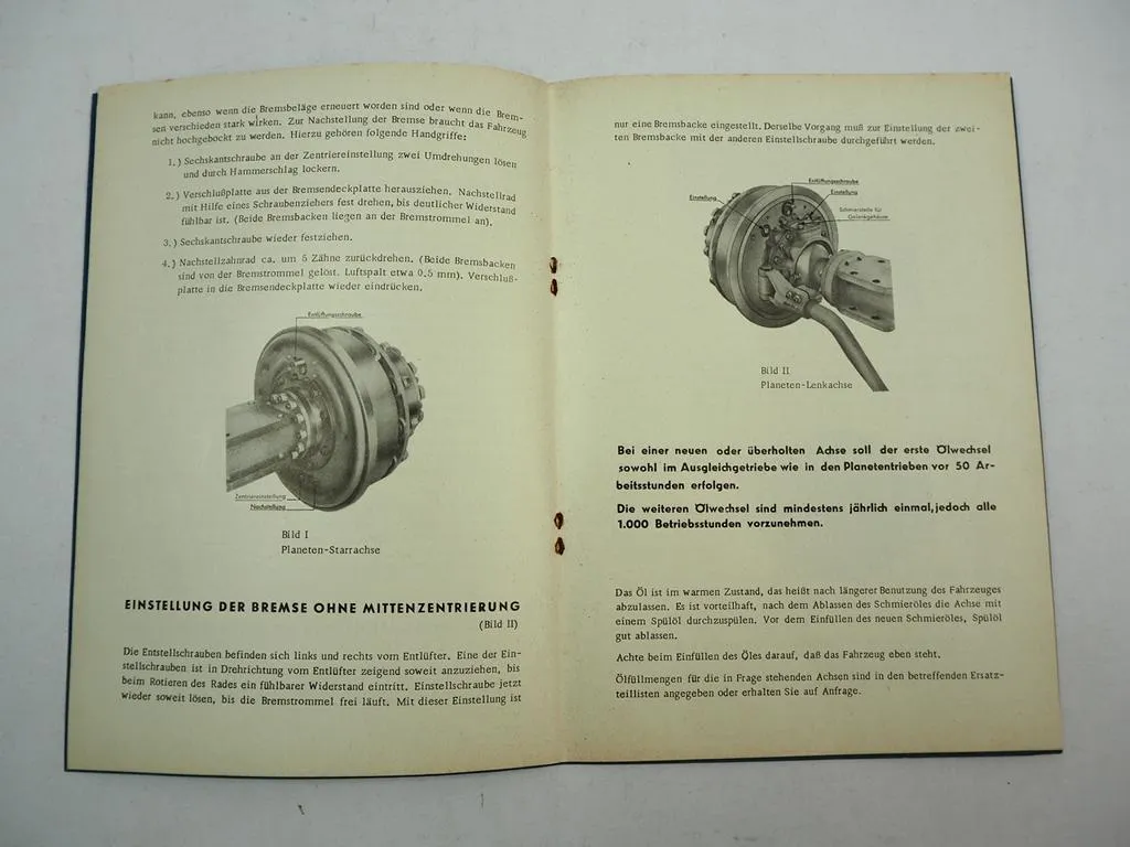 ZF PLA PSA Planetenachsen Wartung Schmiervorschrift