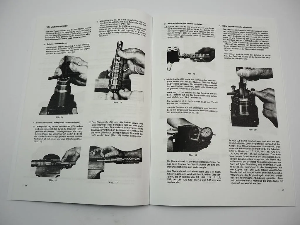 ZF-Servostat hydrostatische Lenkung Typ 8440 - 8455 Reparaturanleitung