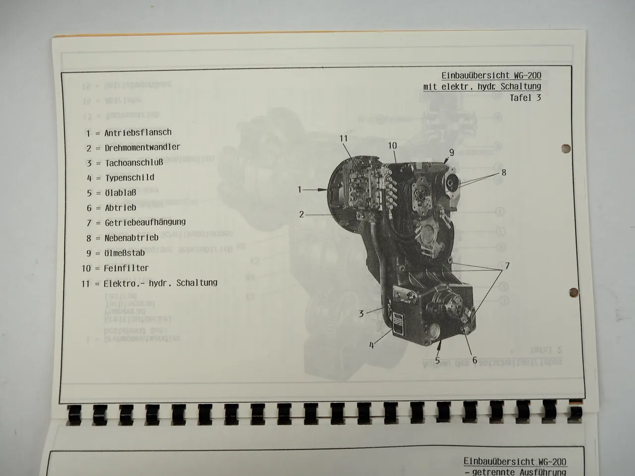ZF WG-200 HN-500 Hydromedia Wendegetriebe Bedienungsanleitung 1993