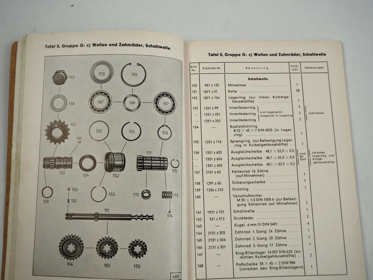 Zündapp Elastic 200 Motorrad Ersatzteilliste Ersatzteilkatalog 1954