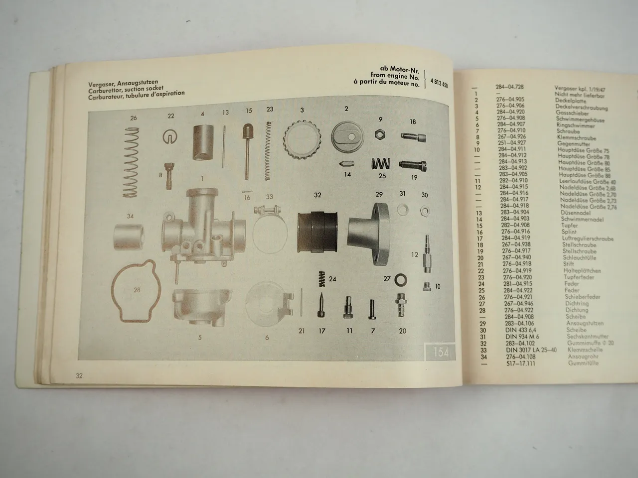 Zündapp KS50 Typ 517 50L0 50LA 52L0 Watercooled Motorrad Ersatzteilliste 1975