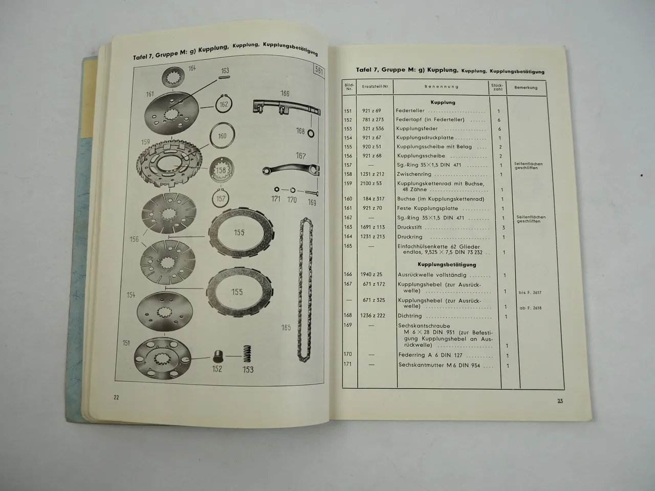 Zündapp R150 Bella Motorroller Ersatzteilliste Ersatzteilkatalog 1953