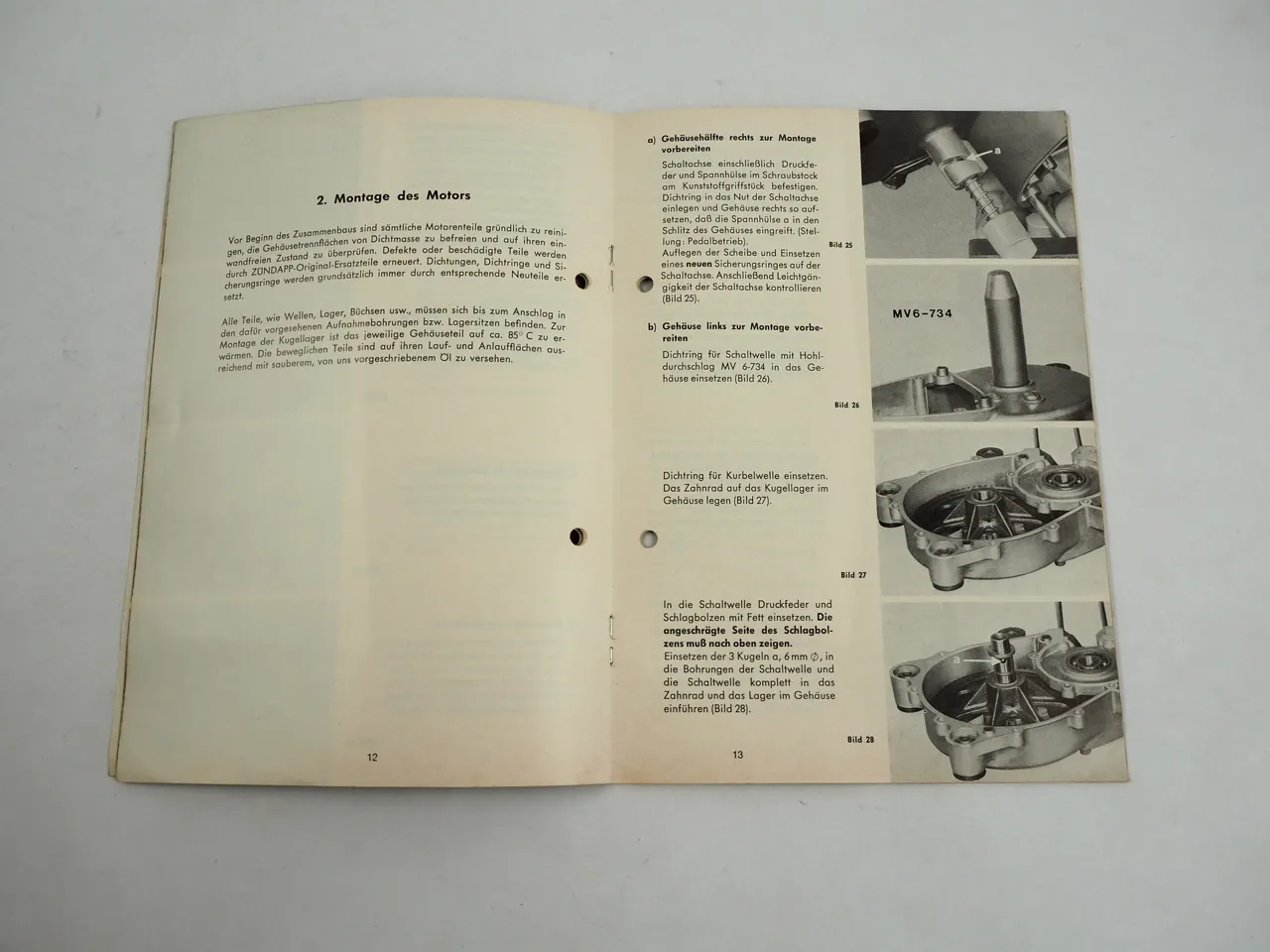 Zündapp Zweitakt Motor 248 Werkstatthandbuch für Automatic Mofa 1969