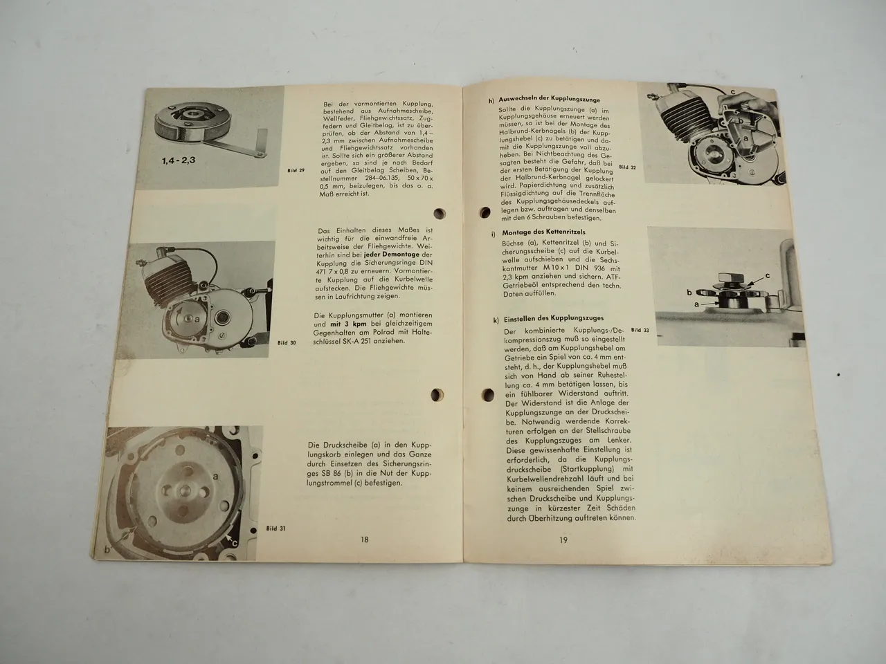 Zündapp Zweitakt Motor 248 Werkstatthandbuch für Automatic Mofa 1971