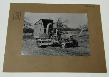 1 Foto und Negativ MAN 4L2 mit Feldhäcksler 1960