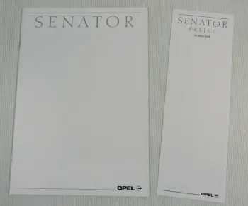 1 Prospekt Broschüre Opel Senator B 12/1990 technische Daten + Preisliste 3/1991