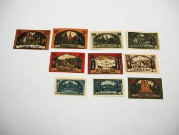 10x Original Notgeldscheine Schierke Harz 1921 Serie Goethes Faust Teil 1
