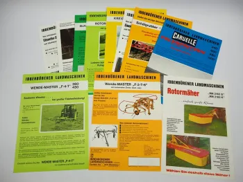 10x Original Prospekt Ibbenbürener Landmaschinen Landtechnik ca. 1980er Jahre