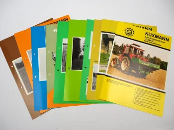 10x Original Prospekt Kuxmann Landtechnik Düngerstreuer Roder 1970/80er Jahre