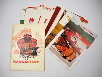 10x Original Prospekt Mappe Kongskilde Skjold Landtechnik Pflug 1980er Jahre
