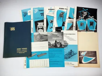 10x Original Prospekt Preisliste Mappe GTS Gebr. Tigges Landtechnik 1960er Jahre