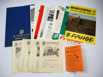 10x Original Prospekt Preisliste Maschinenprüfbericht Fähse Landtechnik 1968/70