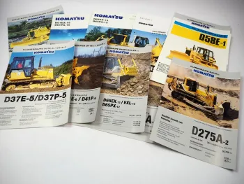 10x Prospekt Komatsu Planierraupe D41 61 65 EX PX 31PL 155AX 375A 58E 37P D275A