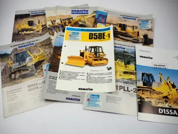 10x Prospekt Komatsu Planierraupe D41E P-6 65EX PX 58E 155AX 375A 44Dturbo 275A 31PL 37P