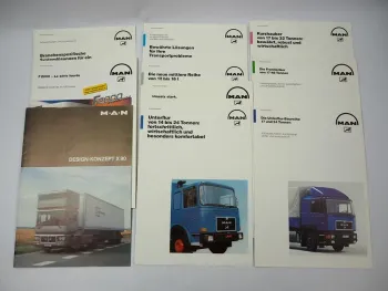 10x Prospekt MAN Nutzfahrzeuge LKW Unterflur Kurzhauber Frontlenker F2000