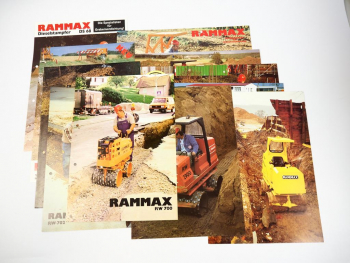 11 Prospekte Rammax Walzen RW Modelle 80/90er Jahre