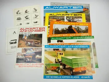 11x Original Prospekt Auwärter Spezial Anhänger Kipper 1970/80er Jahre
